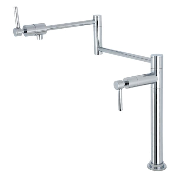Deck Mount Pot Filler, Polished Chrome